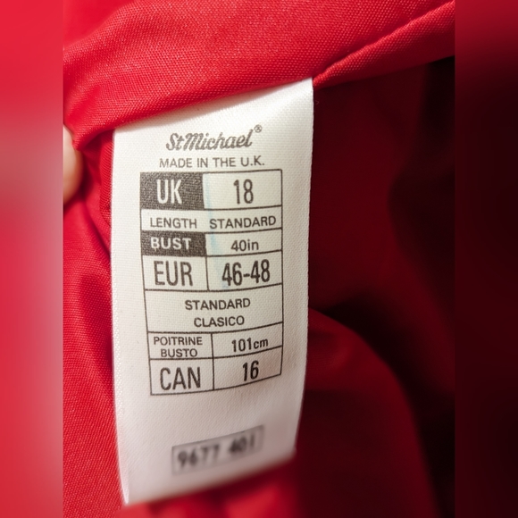 Vintage St Michael 100% Wool Mid Length Peacoat | Size 18/20 - Picture 5 of 7